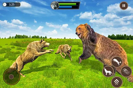 Wolf Simulator Family Sim 3D Tangkapan skrin 1