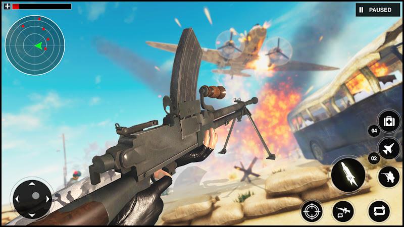 Gunner World War: WW2 Gun Game ภาพหน้าจอ 1