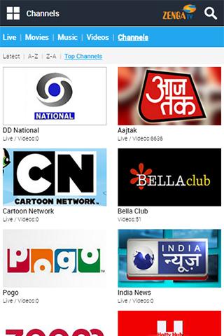 ZengaTV Mobile TV Live TV ภาพหน้าจอ 1