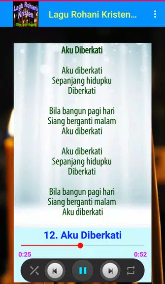 Lagu Rohani Kristen Offline 螢幕截圖 2