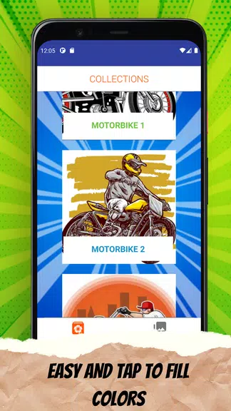 MotorBike Coloring Page 螢幕截圖 1