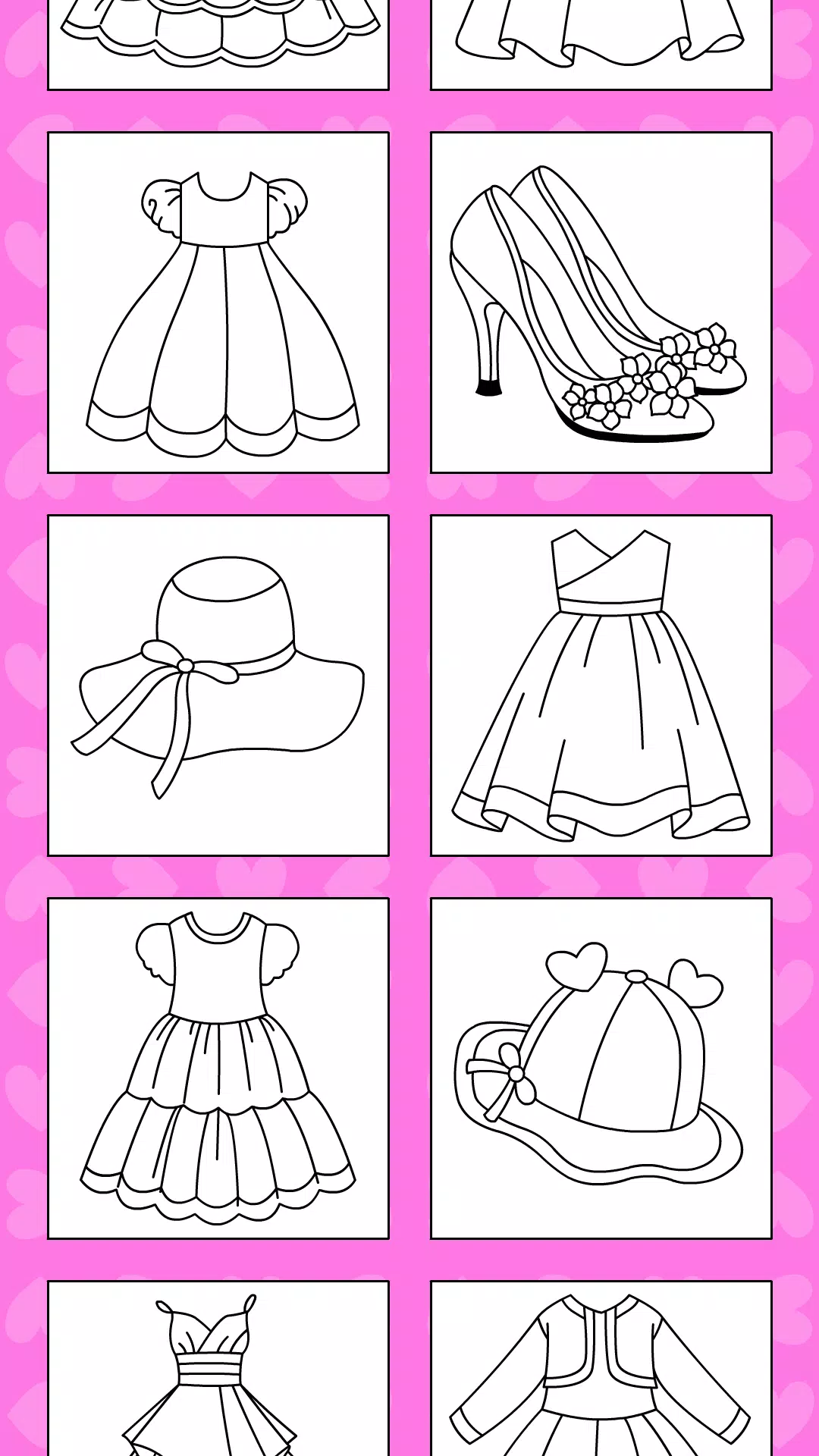 Girls Glitter Dress Coloring应用截图第2张