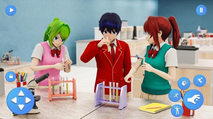 Anime Highschool Girl Life Sim ภาพหน้าจอ 1