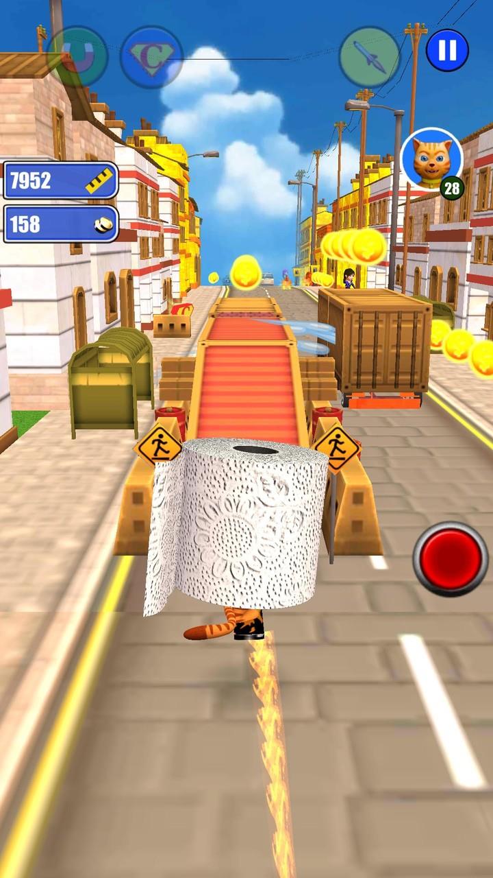 Toilet Paper Cat Run 螢幕截圖 2