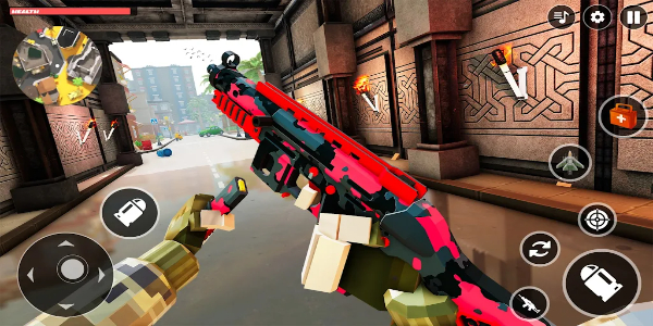 FPS War Poly Gun Shooting Game Screenshot 1