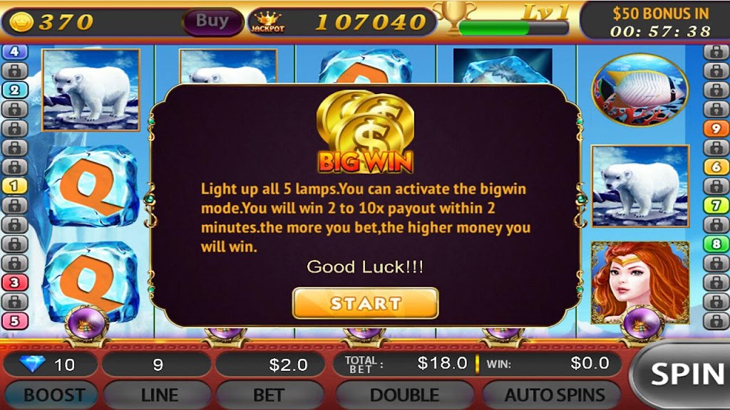 Slots Arctic:Free Slot Machine ဖန်သားပြင်ဓာတ်ပုံ 3