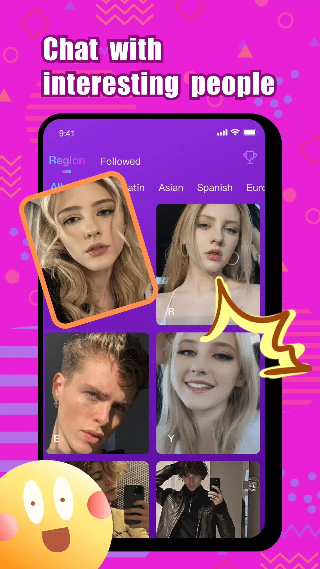 Wonk - live video chat 螢幕截圖 0