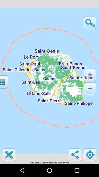 Map of Reunion offline Schermafbeelding 0