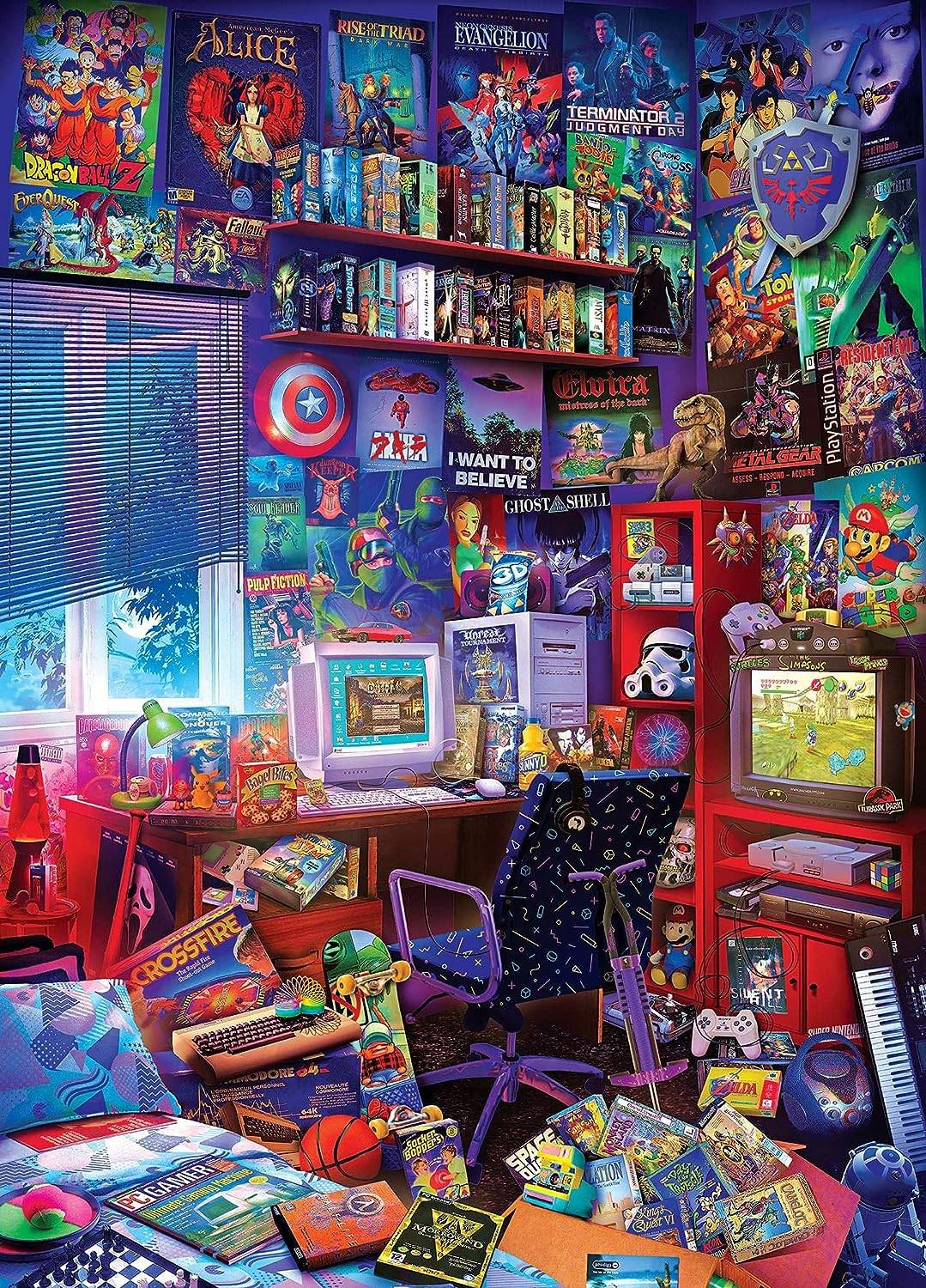 Toynk '80s Game Room Pop Culture 1000 Piece Jigsaw Puzzle