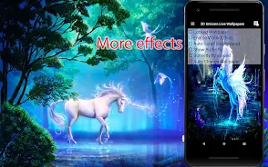 Unicorn Live Wallpapers Schermafbeelding 2