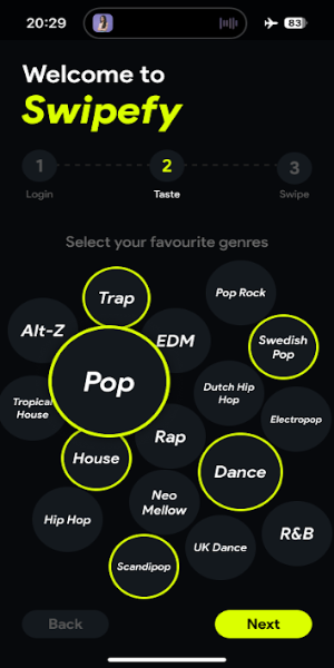 Swipefy for Spotify Captura de pantalla 2