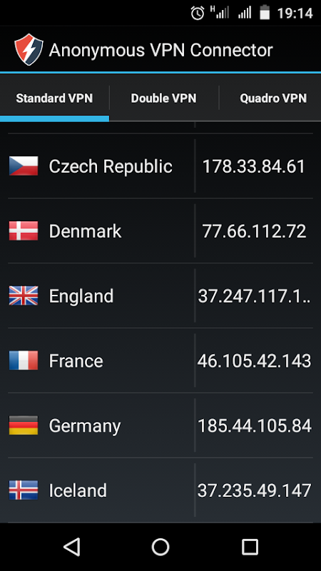 Anonymous VPN Connector Tangkapan skrin 1