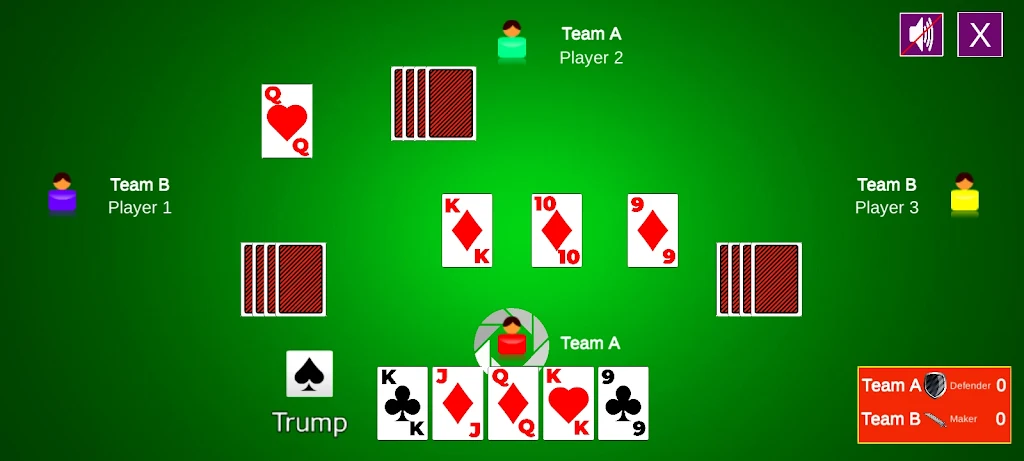 Euchre anytime Capture d'écran 2