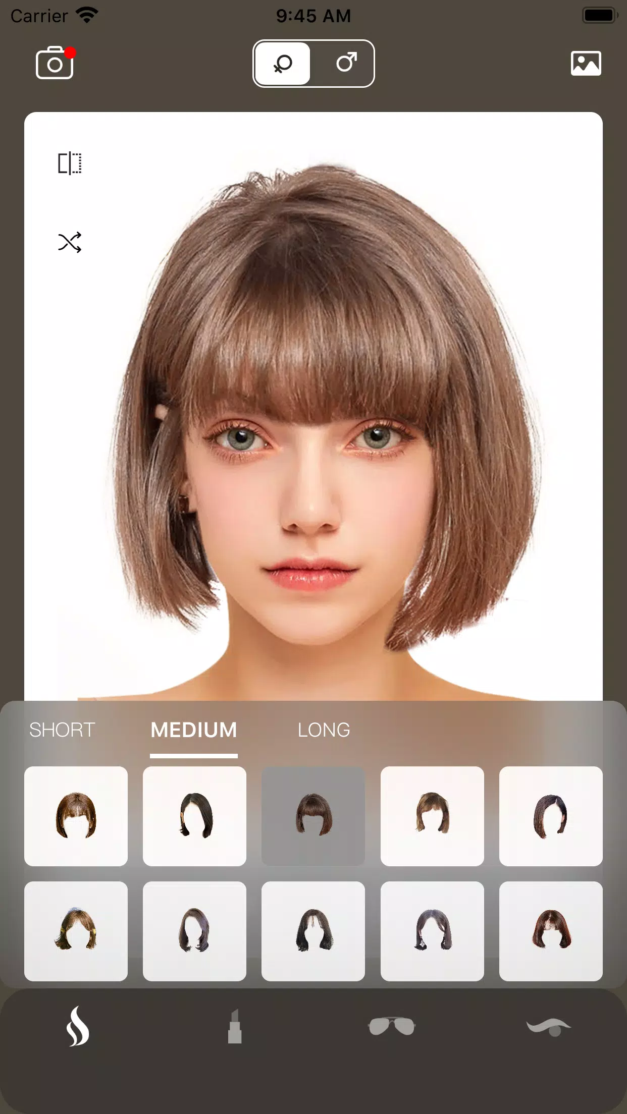 Schermata AI Hairstyle Try On・Bangs・Wigs 0