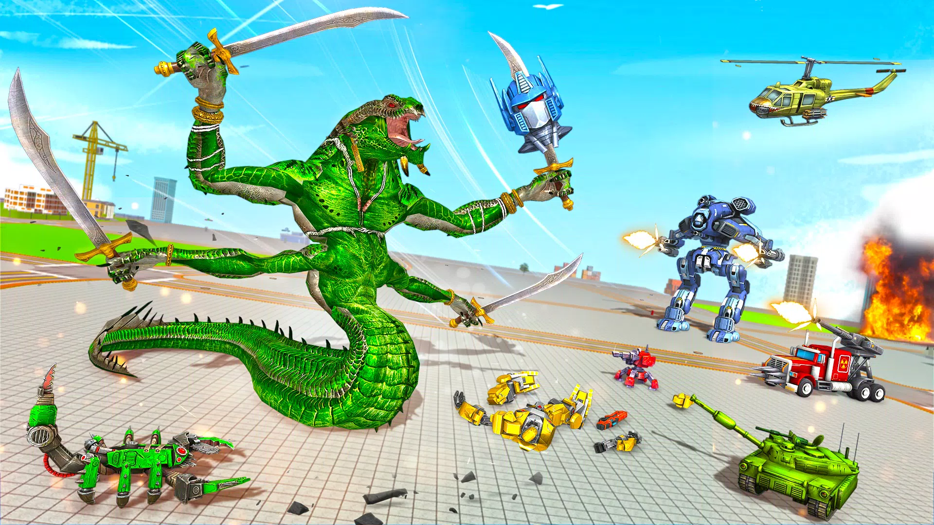 Snake Robot Game - Stone Robot Tangkapan skrin 1