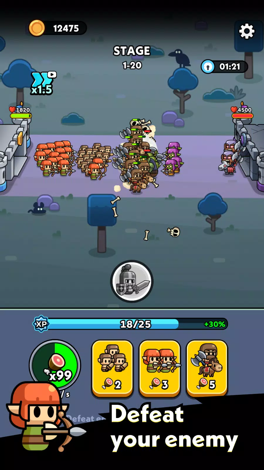 Tiny Warriors Go! Zrzut ekranu 1