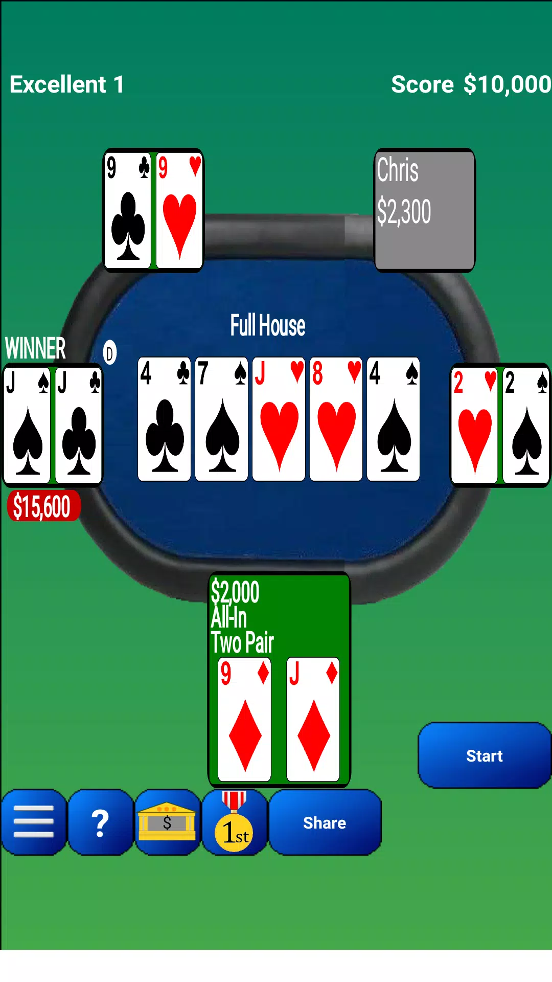 Texas Hold'em Poker Captura de tela 0