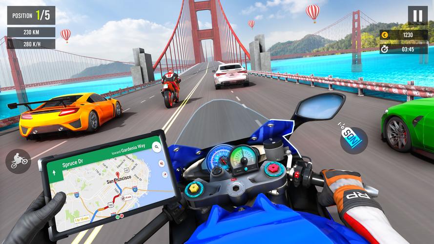 Moto Traffic Bike Race Game 3d Ekran Görüntüsü 2