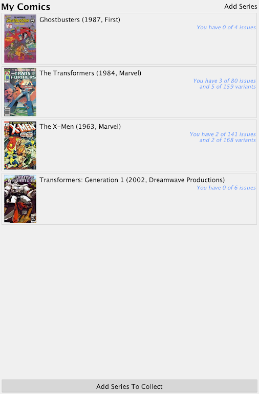 Comic Checklist Lite Screenshot 3