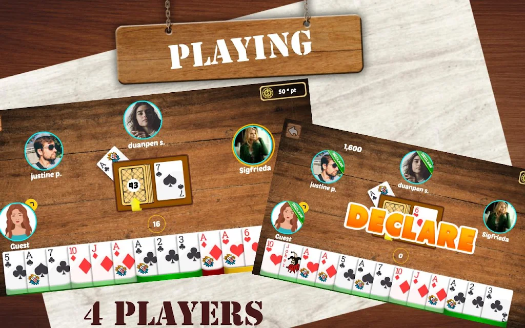 Indian Rummy: Play Original Circle Free Card Game Tangkapan skrin 2