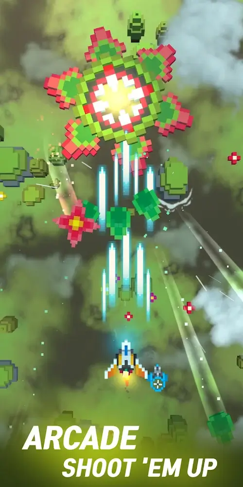 Sky Wings: Pixel Fighter 3D Скриншот 0