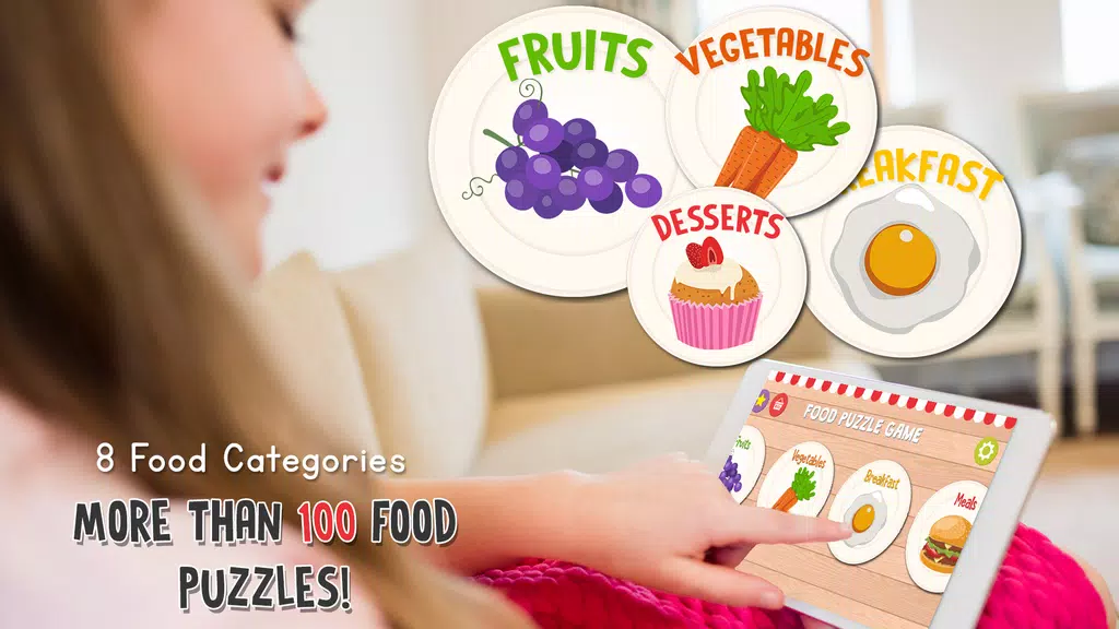 Food Puzzle for Kids ဖန်သားပြင်ဓာတ်ပုံ 2