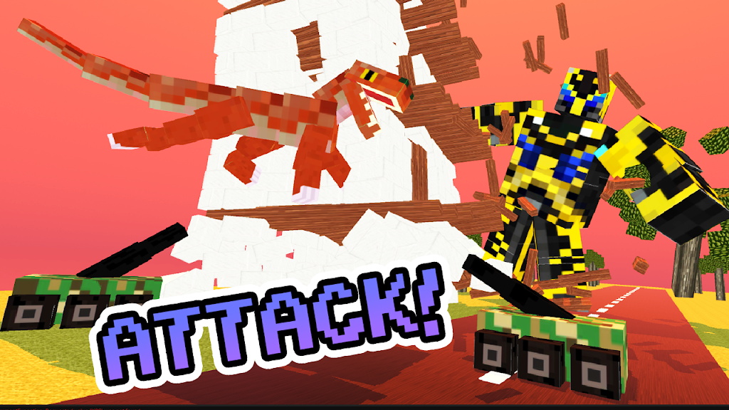 Blocky Titan Raptor Assault Capture d'écran 2