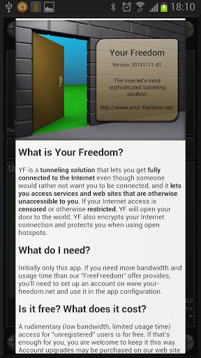 Your Freedom VPN Client Ảnh chụp màn hình 1