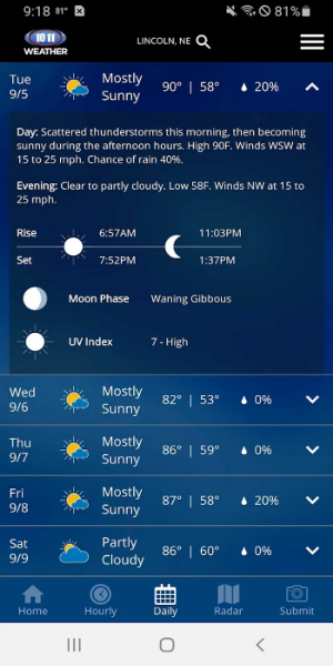 10/11 NOW Weather 螢幕截圖 0