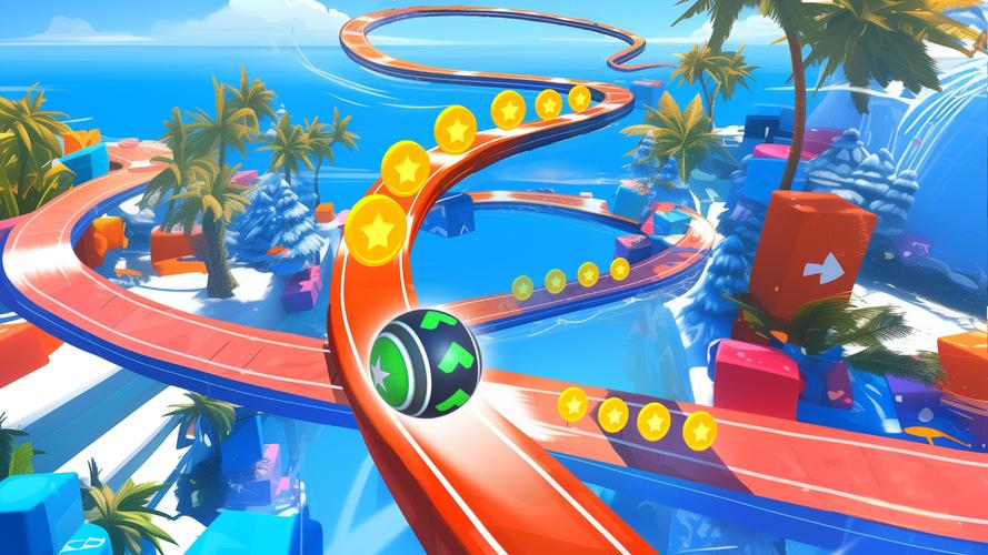 3D Super Rolling Ball Race Tangkapan skrin 0