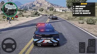 Police Car Chase Criminal Game Captura de pantalla 2