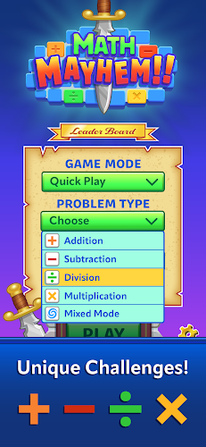 Math Mayhem Mental Math Game Ảnh chụp màn hình 0