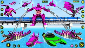 Jeu de robot animal crocodile Screenshot 1