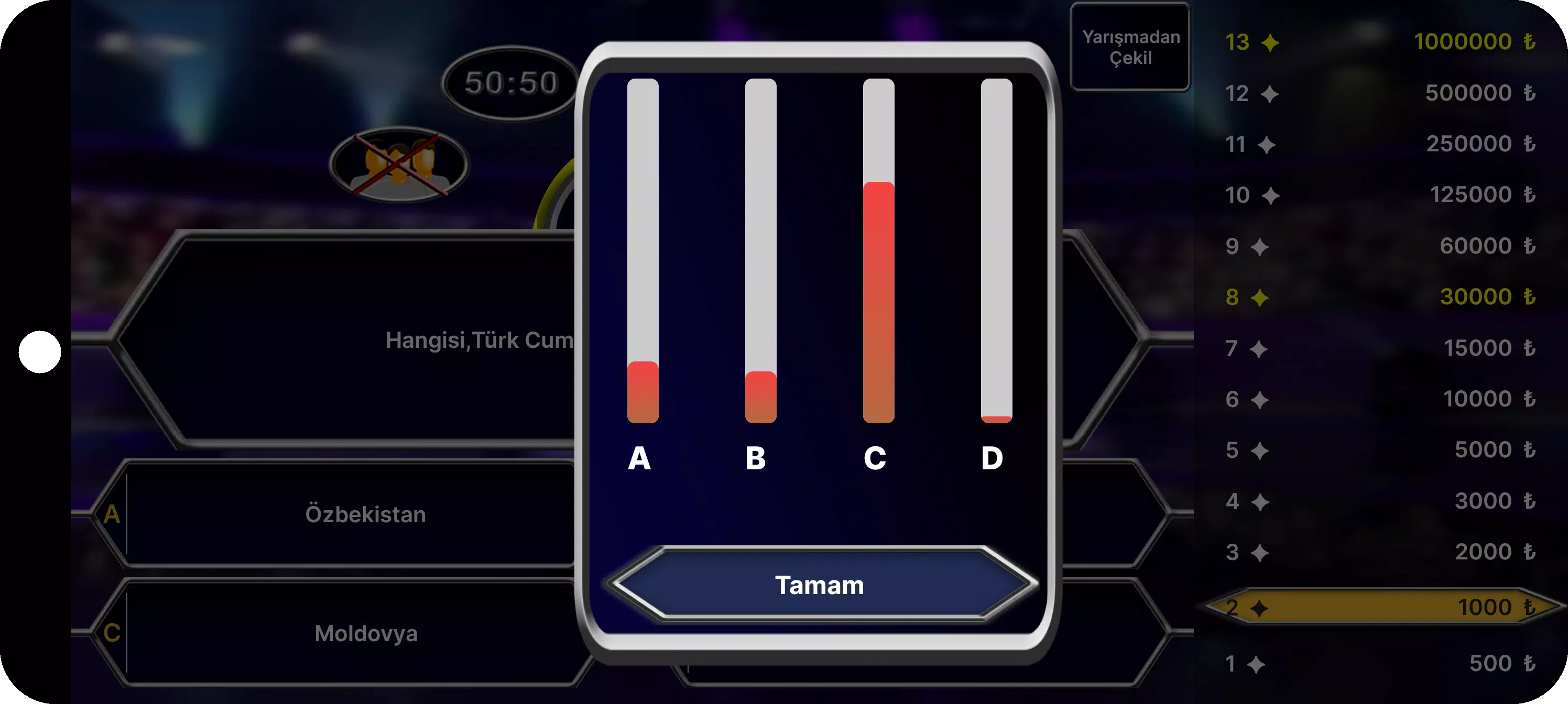 Milyoner Bilgi Yarışması 螢幕截圖 3