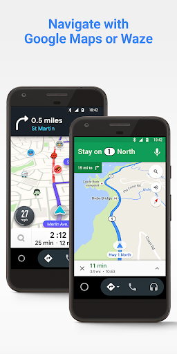 Android Auto – Google Maps, Media & Messaging ဖန်သားပြင်ဓာတ်ပုံ 2