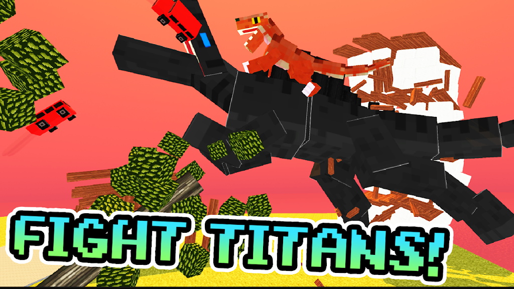 Blocky Titan Raptor Assault 螢幕截圖 1