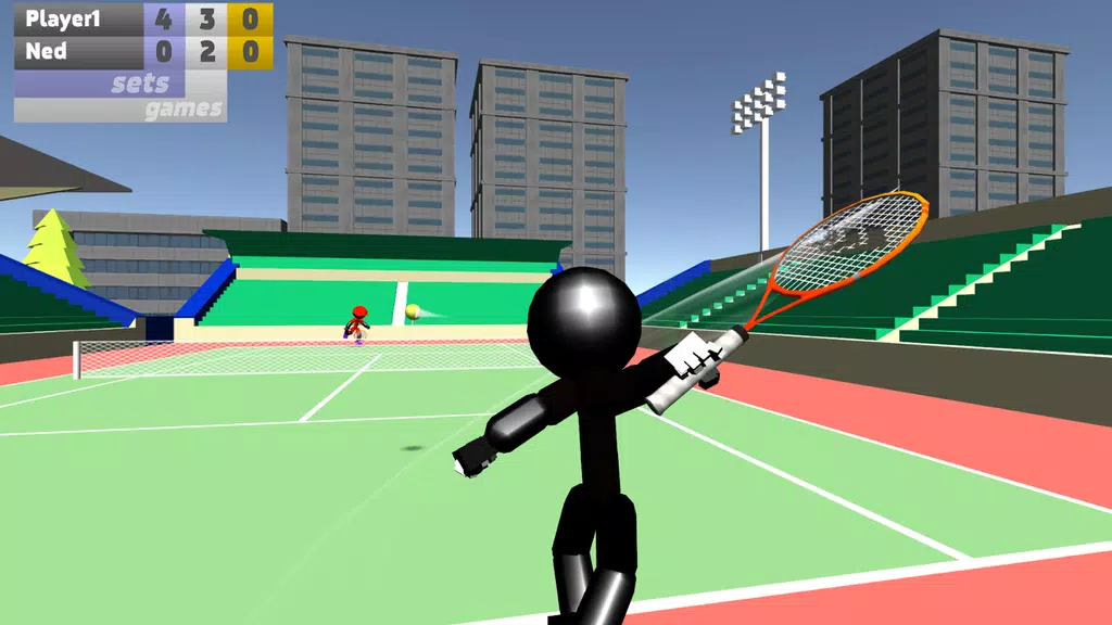 Stickman 3D Tennis Ảnh chụp màn hình 1