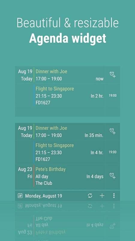 Calendar Widget: Month/Agenda Ảnh chụp màn hình 2