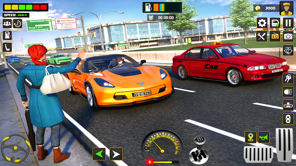 City Cab Driver Car Taxi Games Скриншот 3