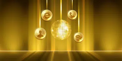 Golden Disco Vintage Theme Captura de pantalla 0