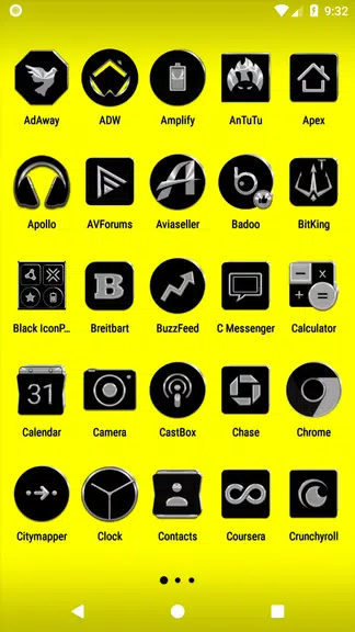 Black Icon Pack Captura de pantalla 1