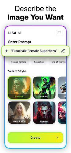 Lisa AI: AI Art Generator 螢幕截圖 3