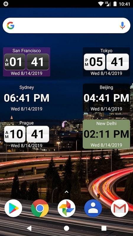 World Clock Widget 2024 Pro Скриншот 1