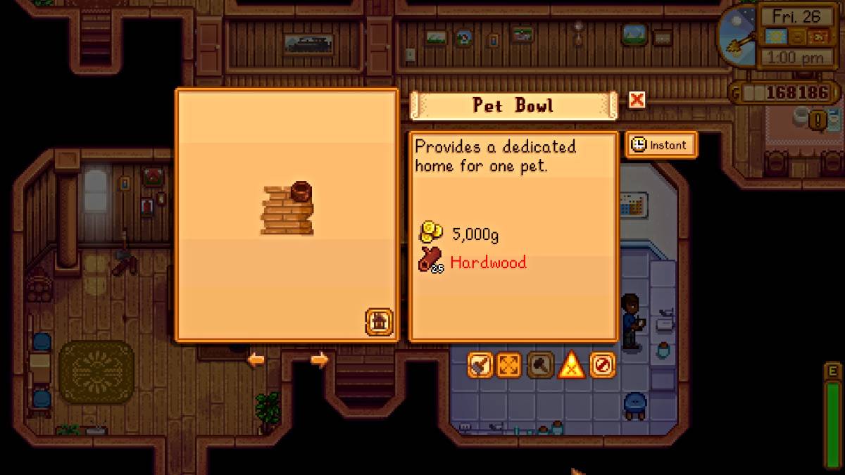 Pet Bowl na loja de Robin em Stardew Valley