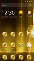 Golden Disco Vintage Theme Captura de pantalla 1