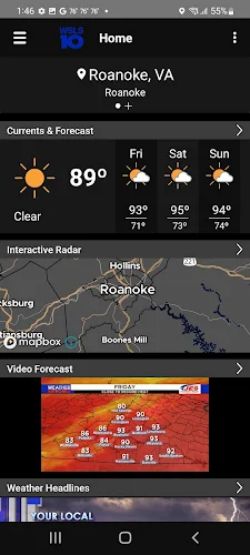 Schermata WSLS 10 Roanoke Weather 0