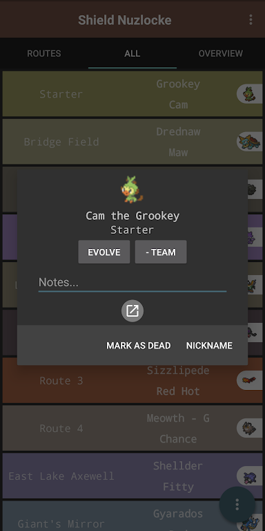 Route Chart - Nuzlocke Tracker - No Ads Ảnh chụp màn hình 3