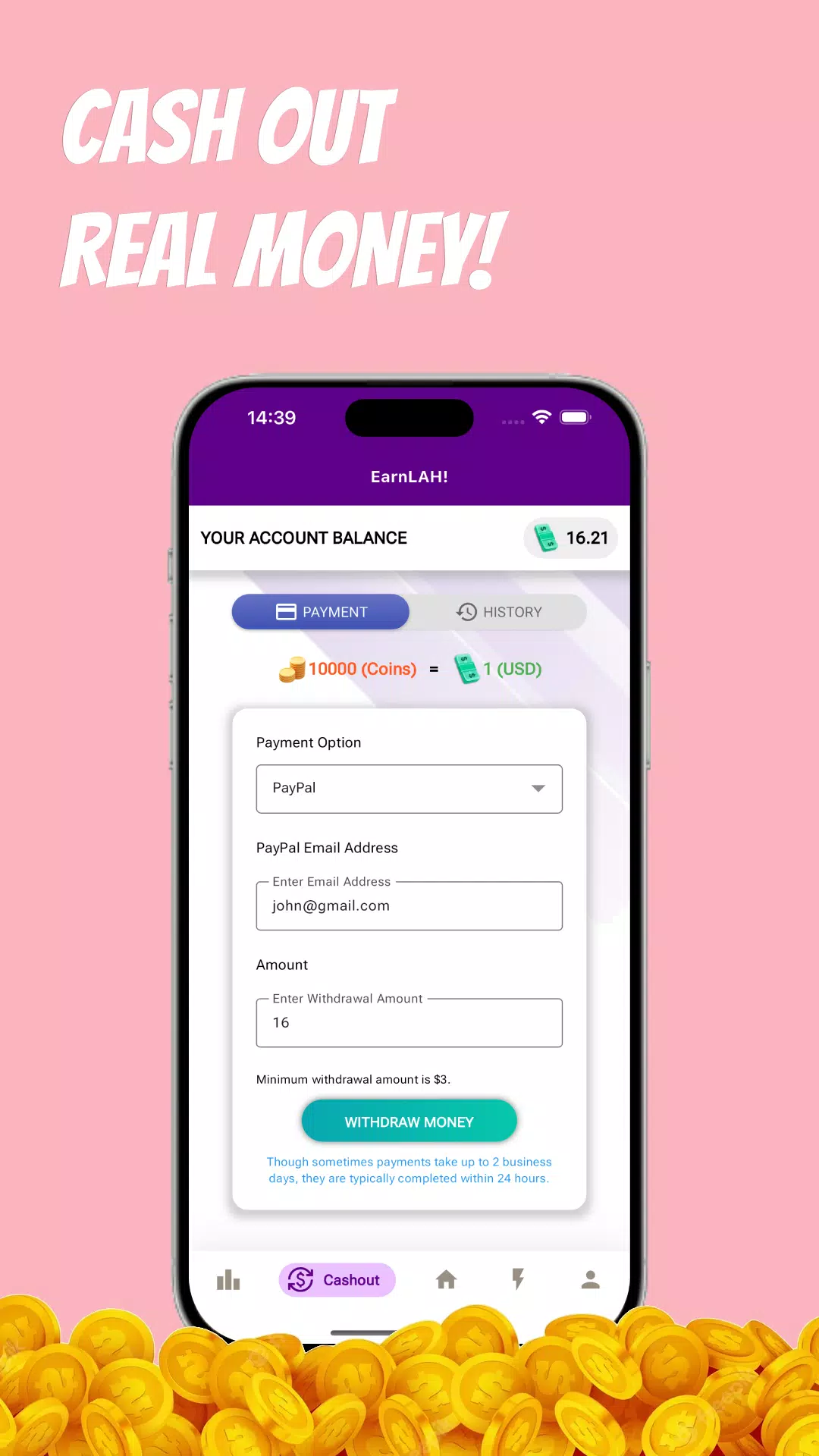 Earn Money with EarnLAH! ဖန်သားပြင်ဓာတ်ပုံ 1