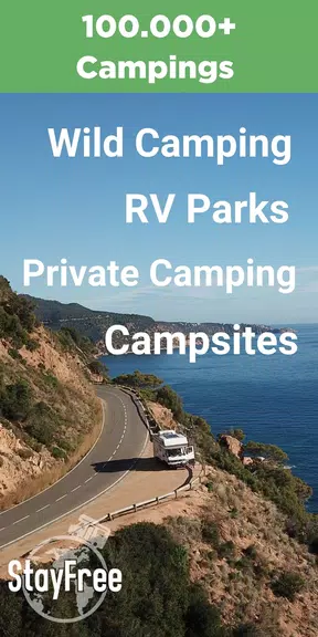 StayFree Vanlife Camping Sites 螢幕截圖 0