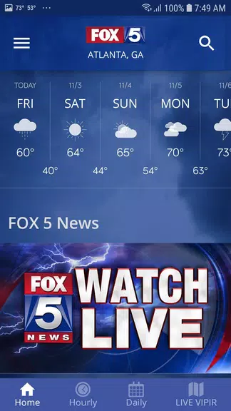 FOX 5 Storm Team Weather Radar 螢幕截圖 1